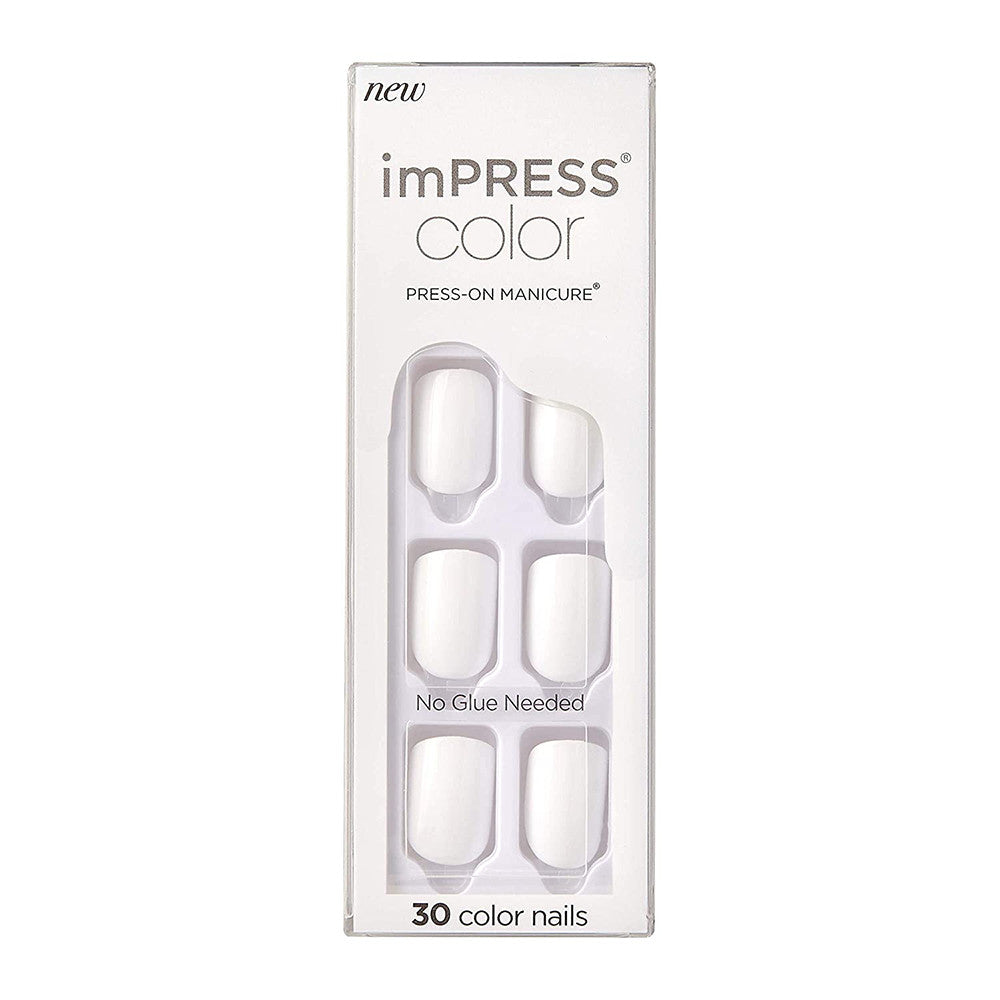 Kiss imPRESS Color Press on Manicure Frosting Short, 30 Ea